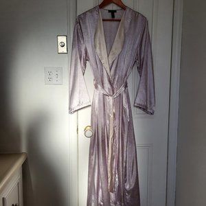 Jones New York Satin Paisley Robe with attached belt sz L